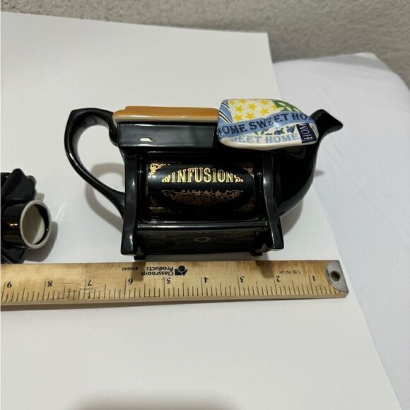 Vintage Cardew Black Sewing Machine Teapot 6”H, Made In England - Picture 12 of 16